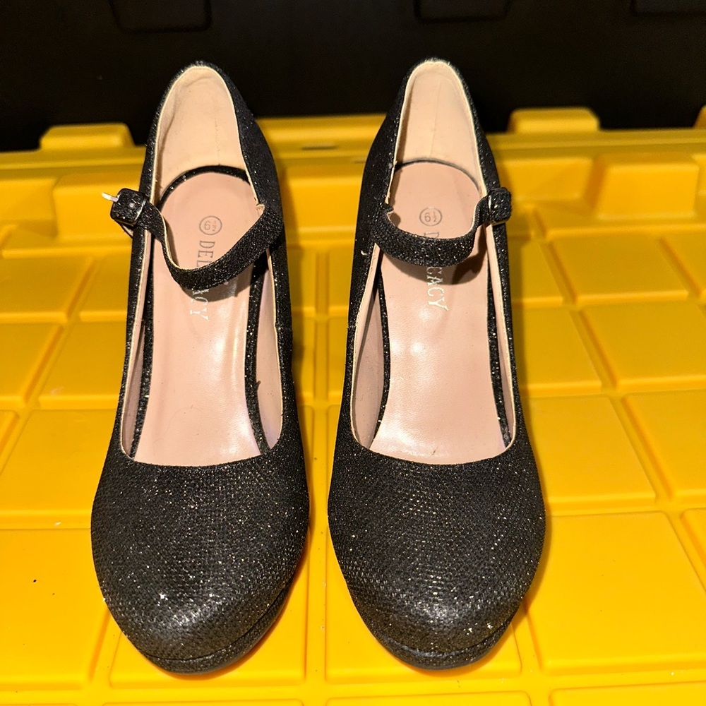 Black Glitter Women's Shoes